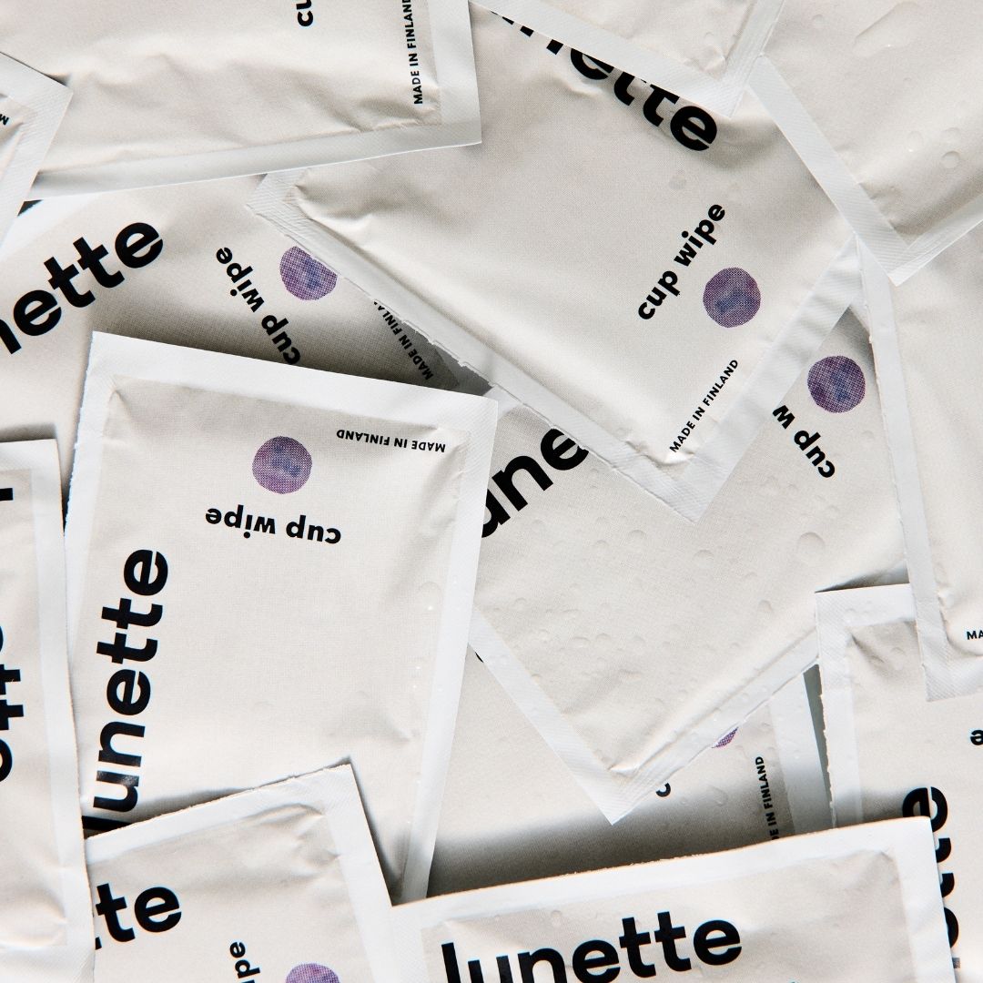 Lunette Cup Wipes 20 pack