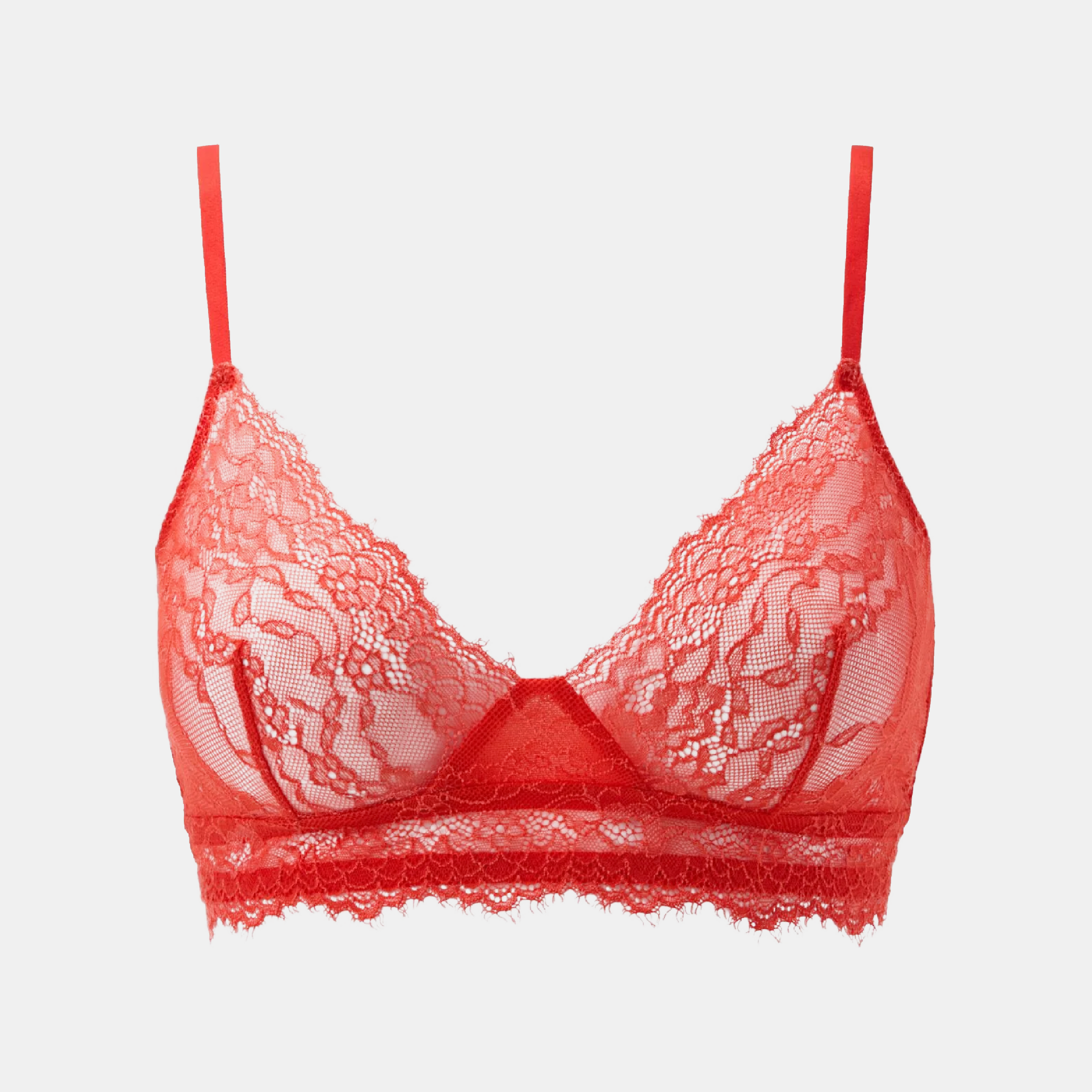 Understatement Lace Triangle Scoop Bralette