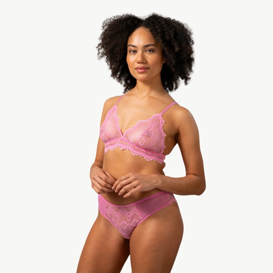 Understatement Lace Triangle Bralette