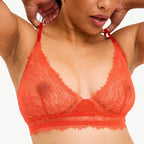 Understatement Lace Triangle Scoop Bralette