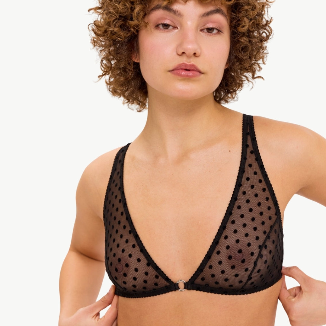 Understatement Mesh Plunge Bralette